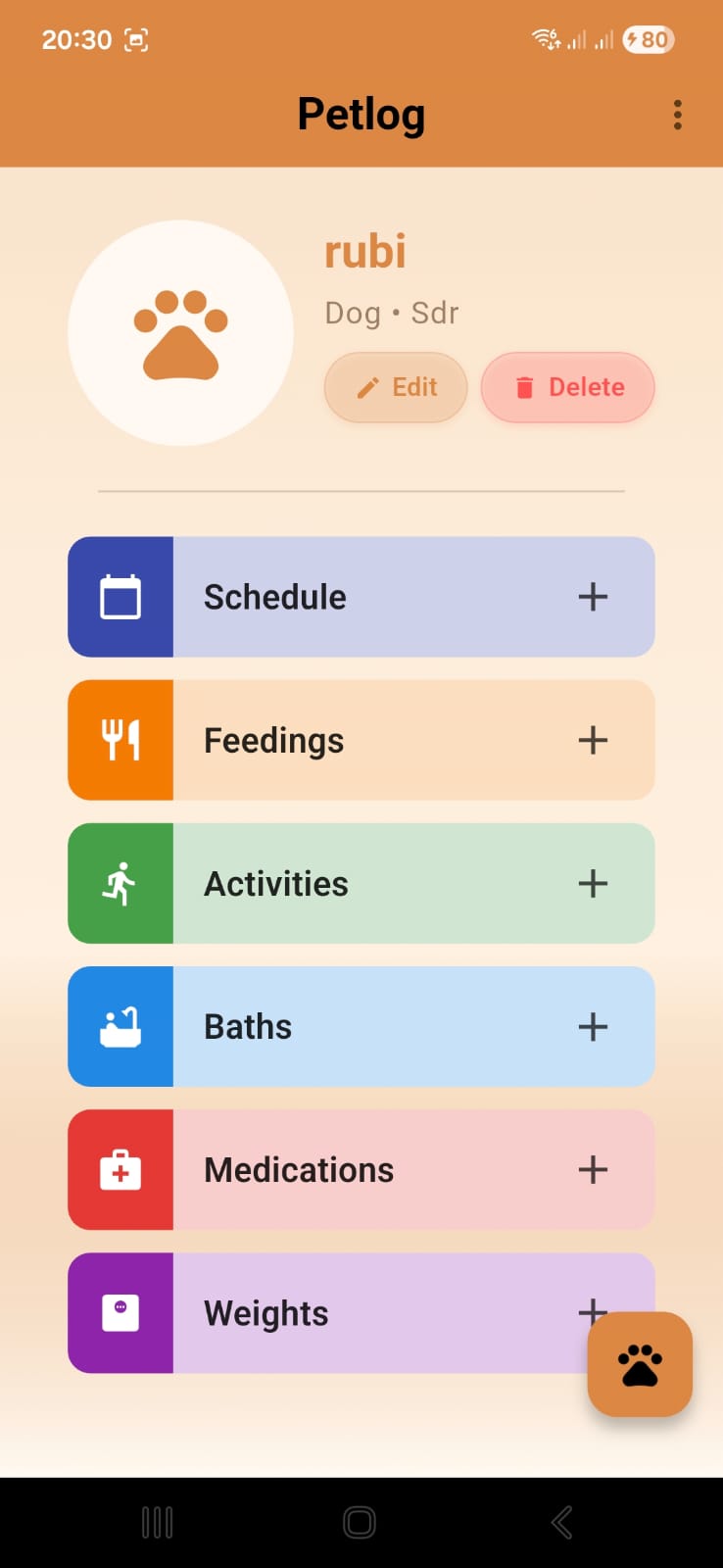 Petlog — screenshot 1